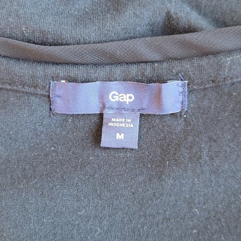 GAP Black Casual Cotton Modal Tank Top size M Ruffles Fun Everyday - Picture 10 of 12